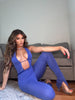Halter open back bodysuit set
