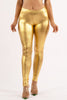 Shiny metallic leggings