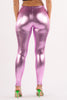 Shiny metallic leggings