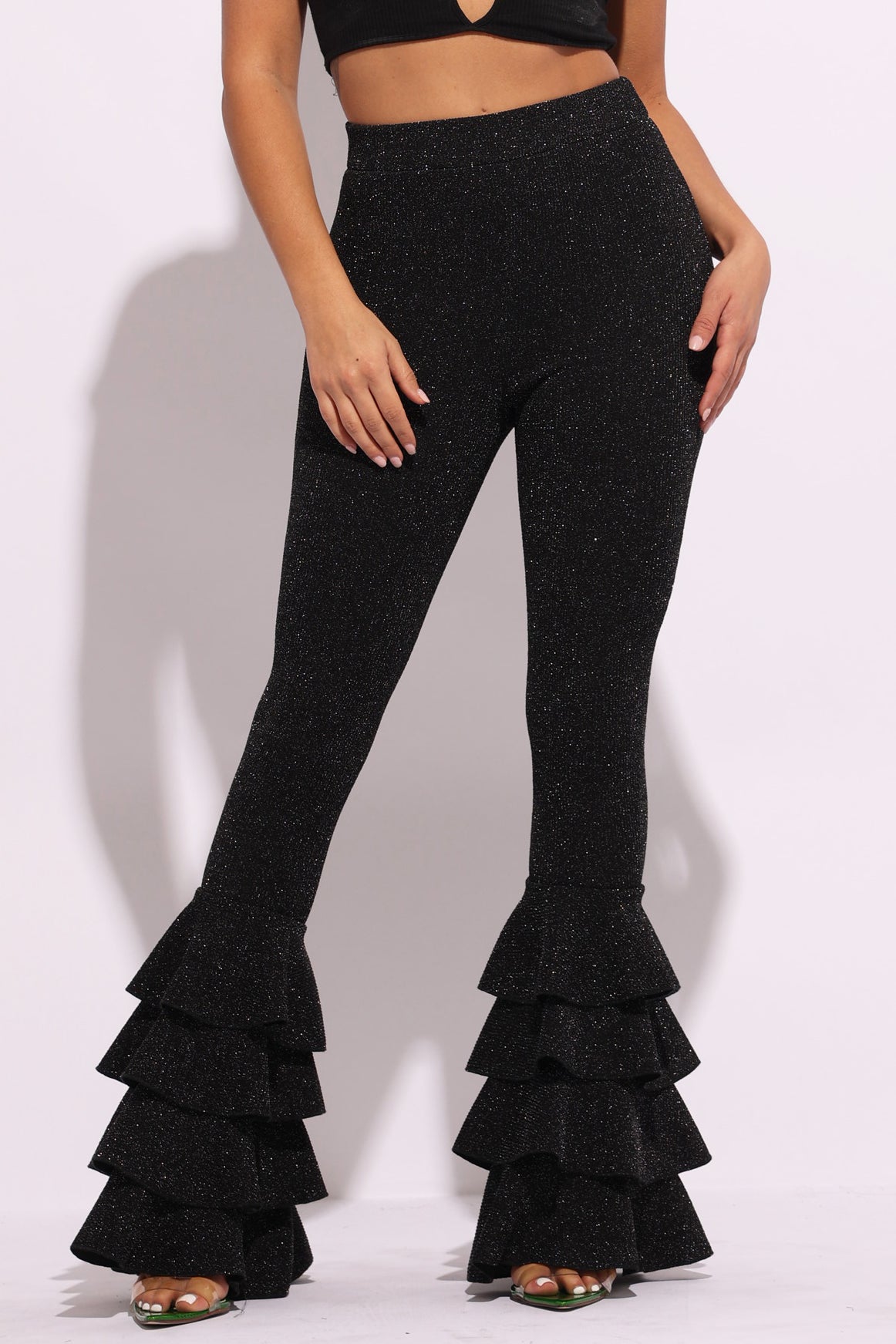 Layered ruffle flare pants – Bogomore