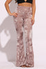 Crushed Velvet Flared Pants