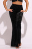Crushed Velvet Flared Pants