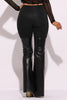 PU color block pants