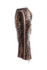 Boho printed flared pant with fringe detail