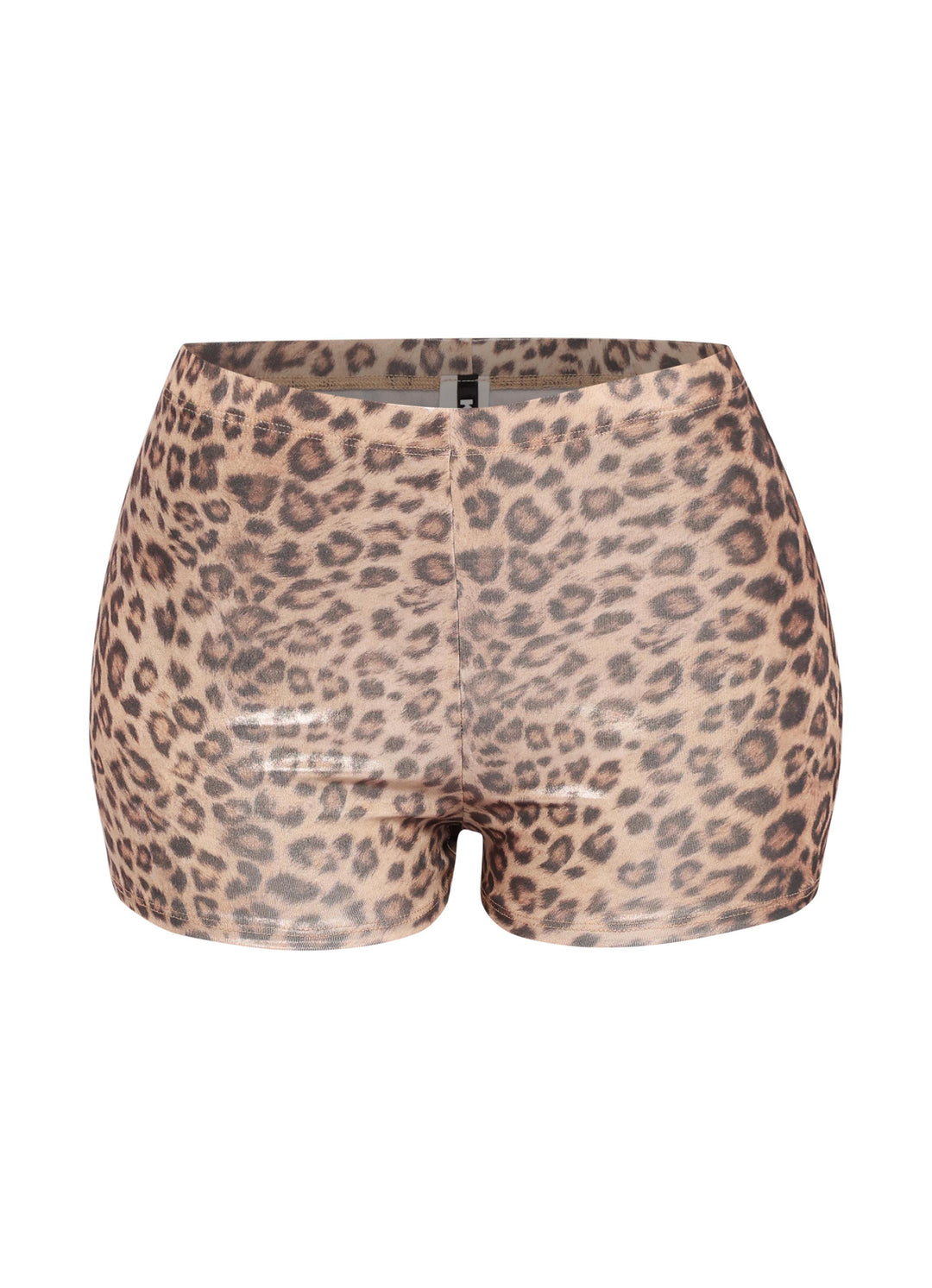 Foiled animal printed highwaisted shorts