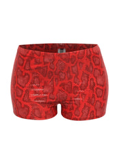 Foiled animal printed highwaisted shorts