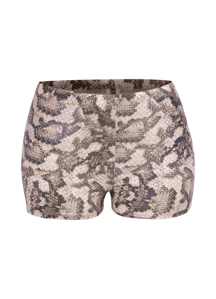 Foiled animal printed highwaisted shorts