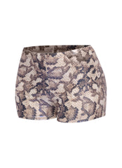 Foiled animal printed highwaisted shorts