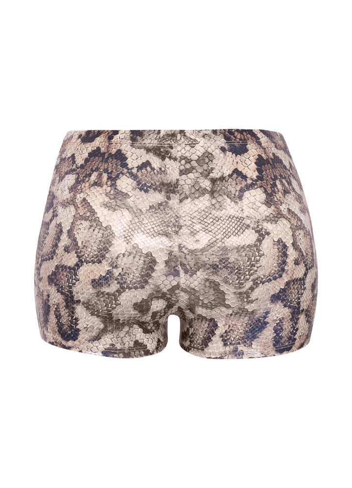 Foiled animal printed highwaisted shorts