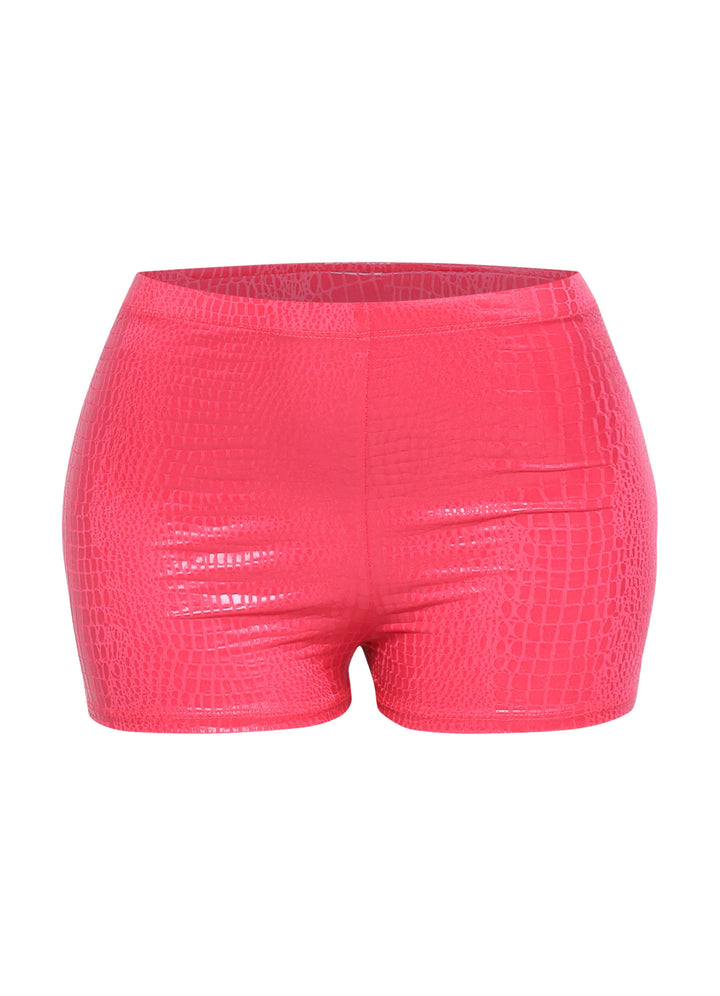 Foiled animal printed highwaisted shorts