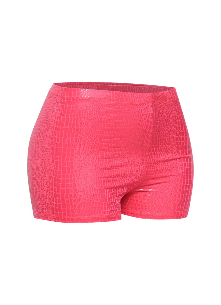 Foiled animal printed highwaisted shorts