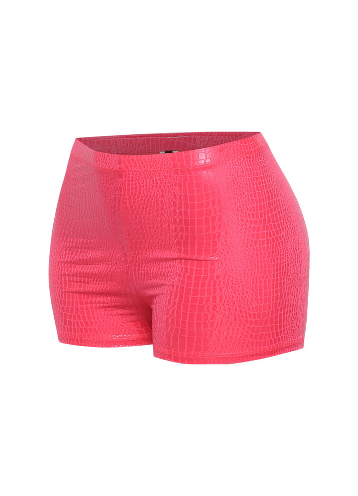 Foiled animal printed highwaisted shorts