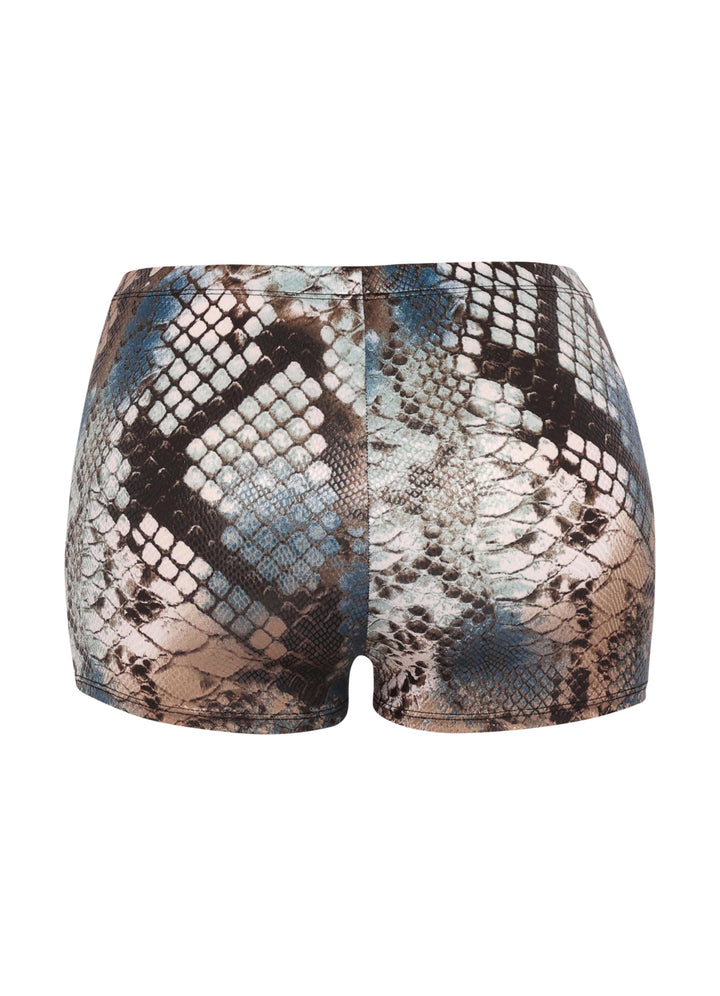 Foiled animal printed highwaisted shorts