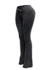 Mineral washed ruched rise flare pant