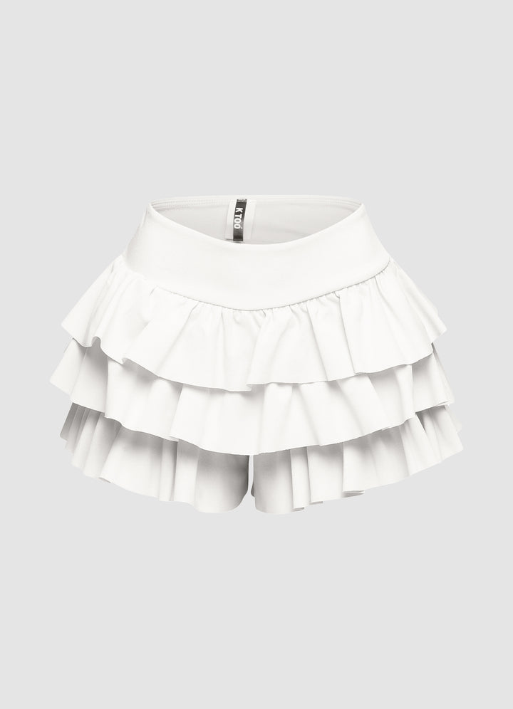Sugar Rush Ruffle Cotton Shorts.