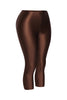 High-shine brown leggings featuring sculpted fit and seamless high waist

