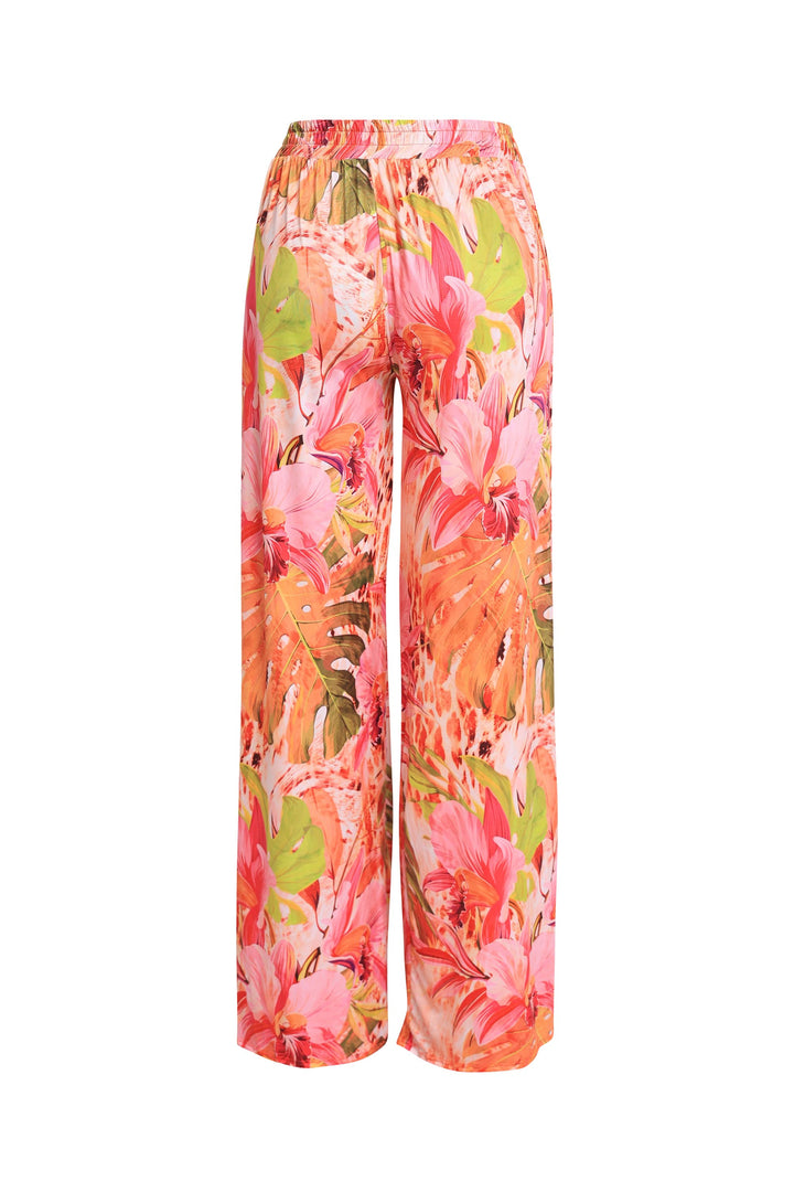 Printed wide leg pants