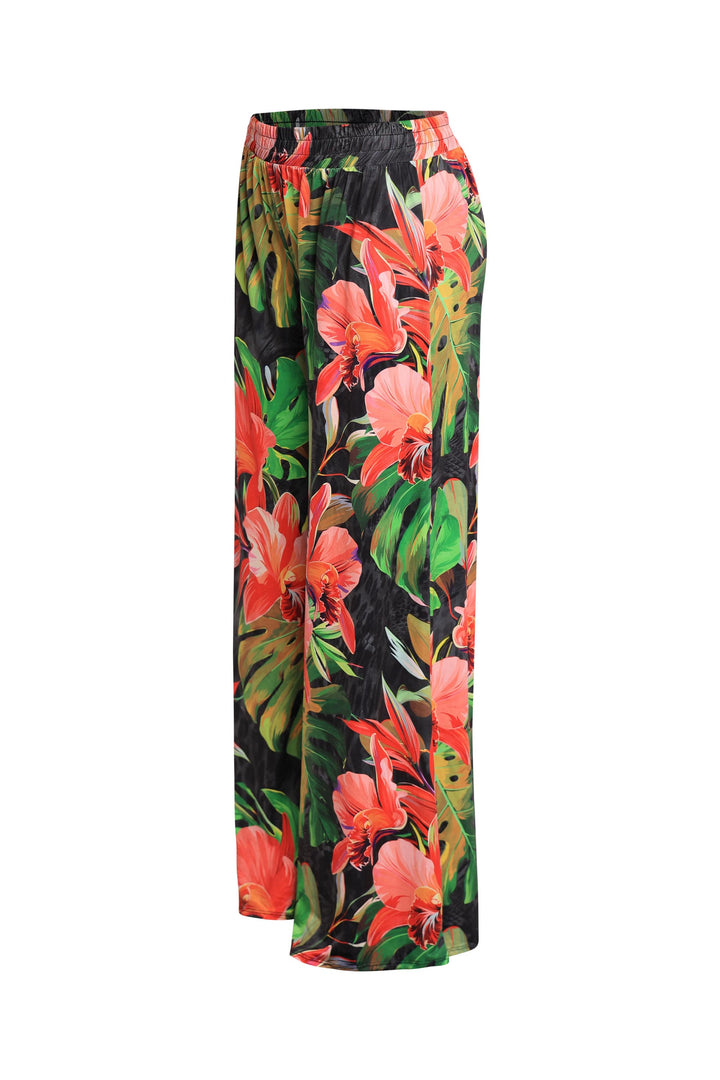 Printed wide leg pants