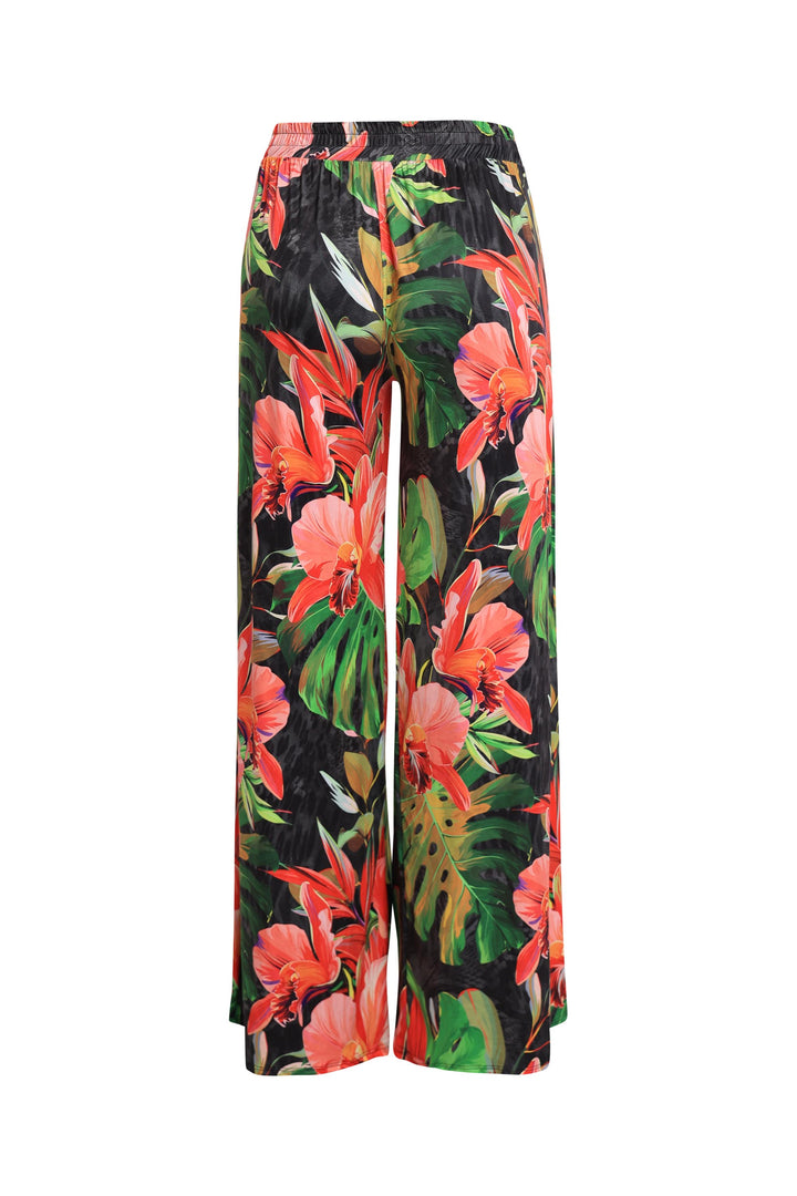 Printed wide leg pants