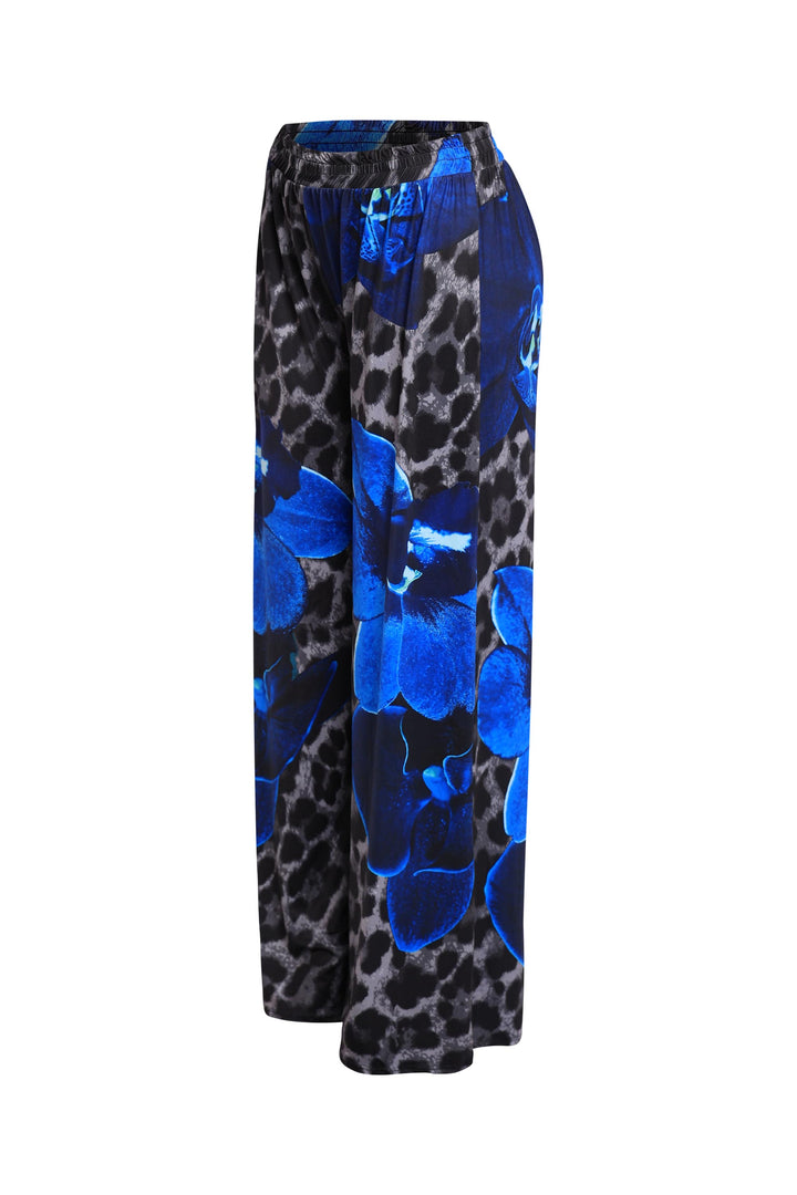 Printed wide leg pants