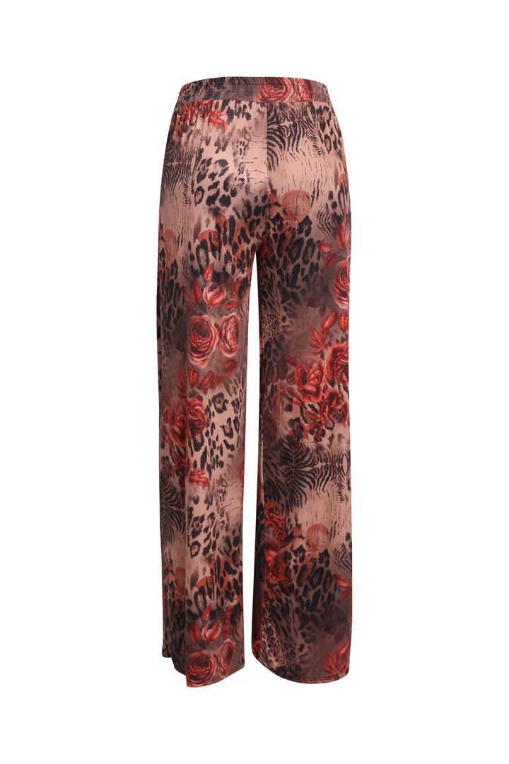 Printed wide leg pants