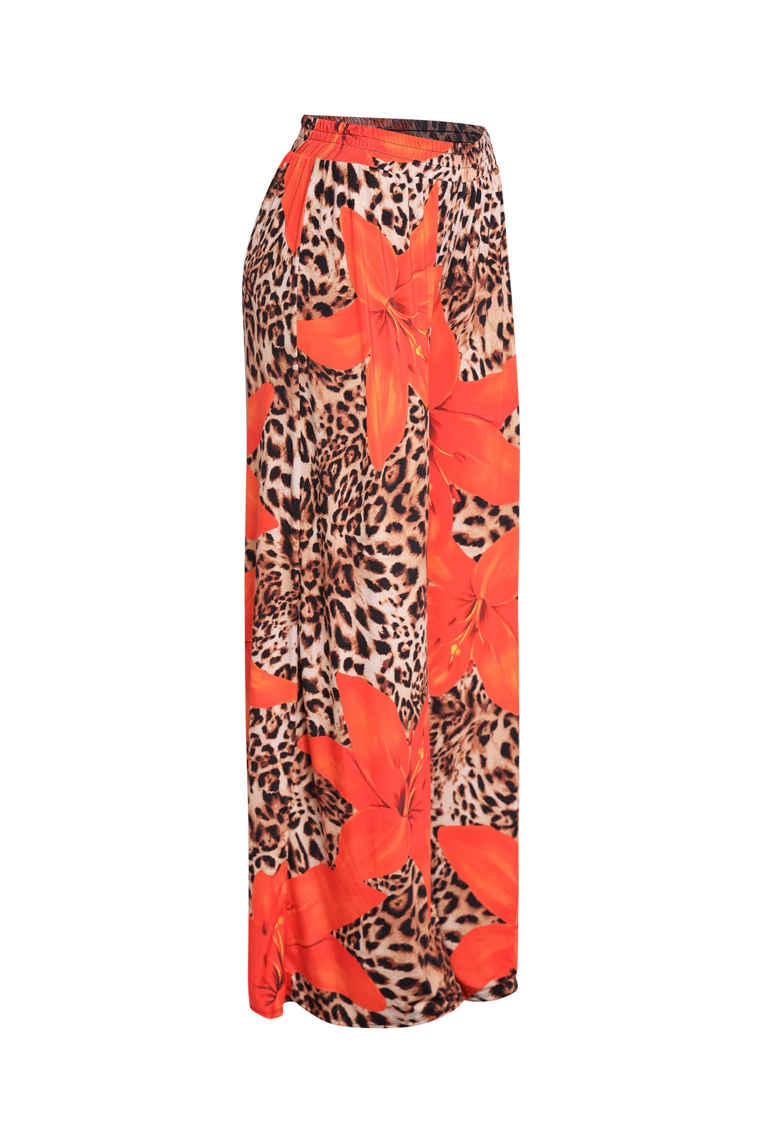 Printed wide leg pants