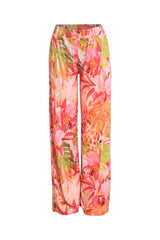 Printed wide leg pants.