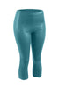 Teal leggings on a white background