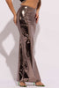 Metallic ruched maxi skirt
