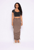 Mineral washed drawstring skirt