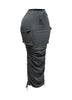 Mineral washed drawstring skirt