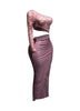 Asymmetric Cut Out One Sleeve Wrap Midi Dress