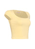 Squared neck cap sleeve top