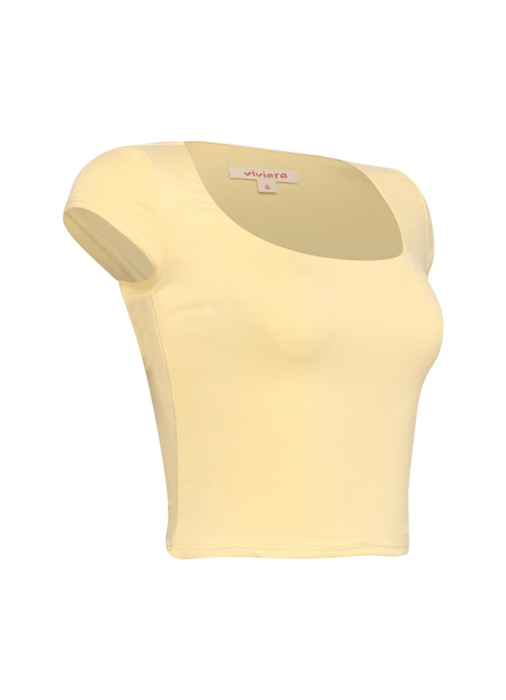 Squared neck cap sleeve top
