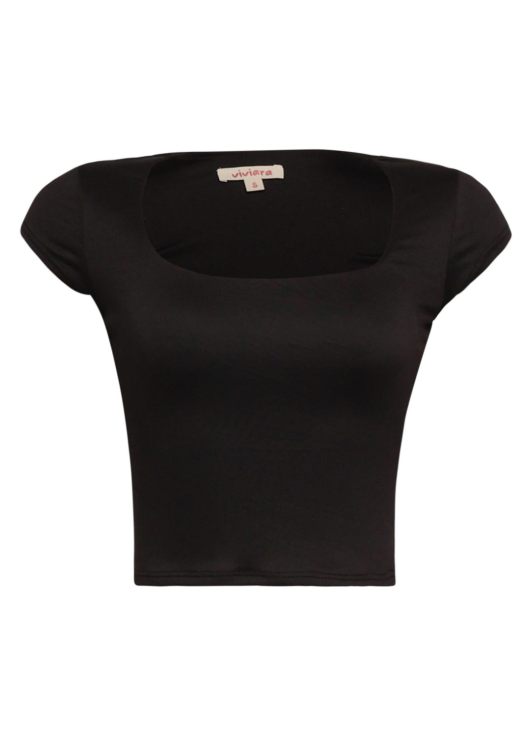 Squared neck cap sleeve top