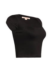 Squared neck cap sleeve top