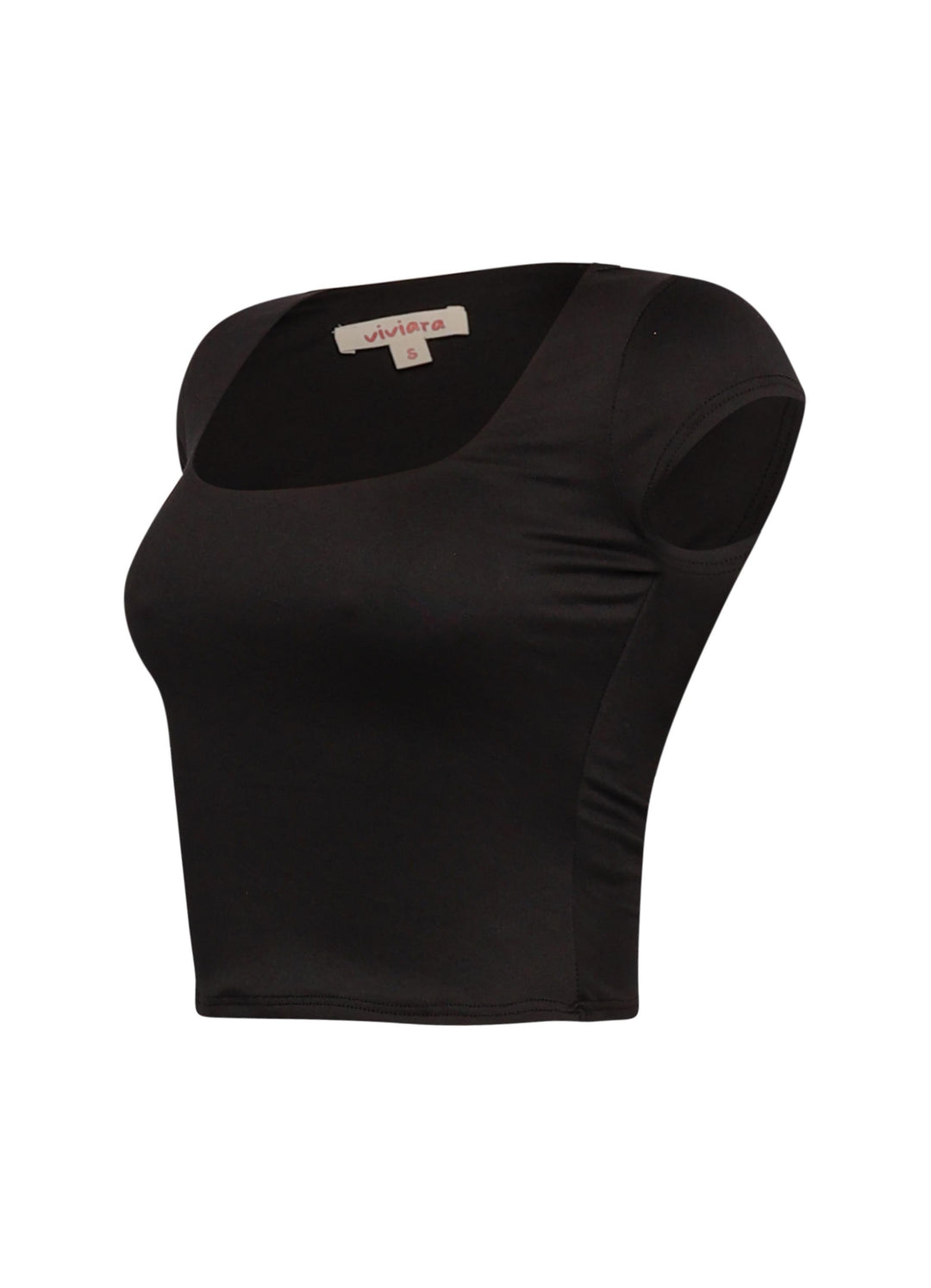 Squared neck cap sleeve top