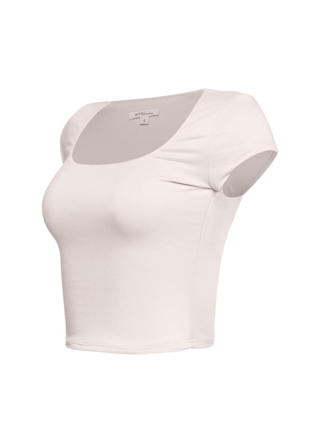 Squared neck cap sleeve top