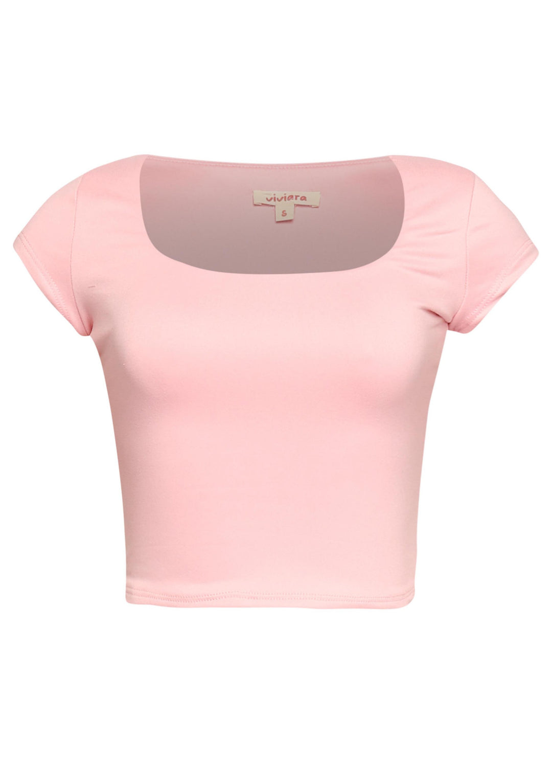 Squared neck cap sleeve top