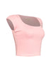 Squared neck cap sleeve top