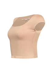 Squared neck cap sleeve top