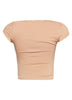 Squared neck cap sleeve top
