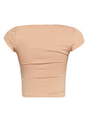 Squared neck cap sleeve top