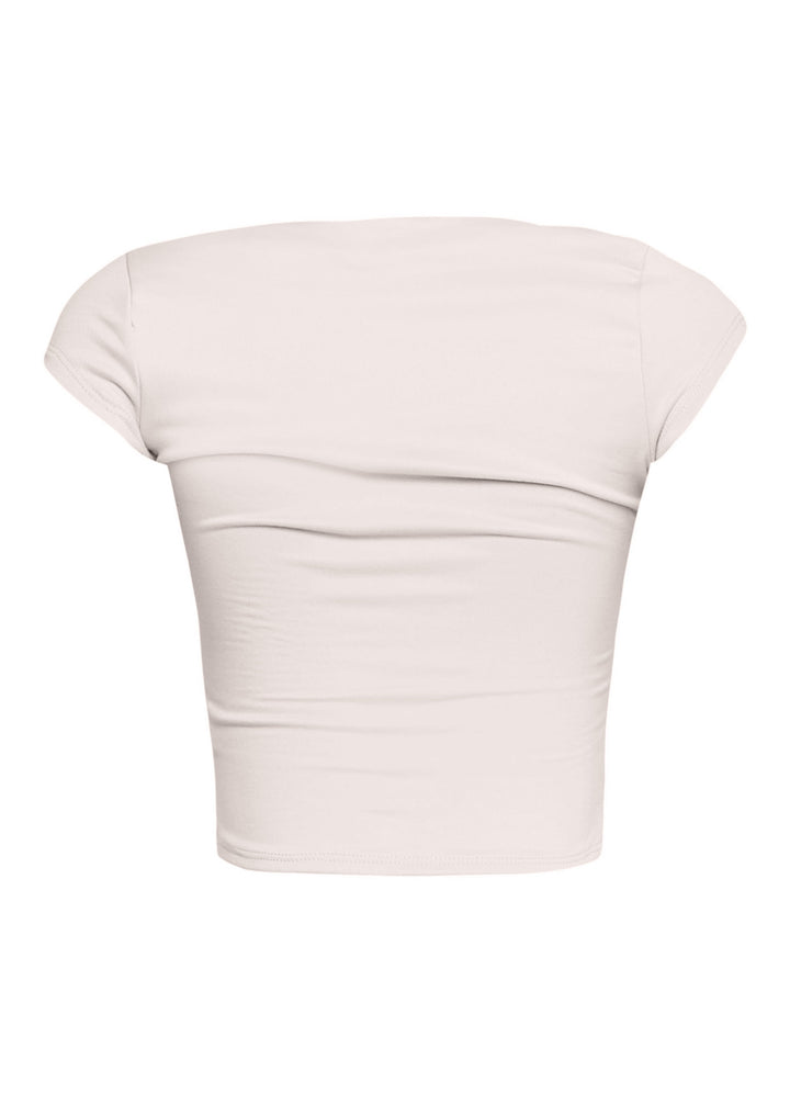 Squared neck cap sleeve top