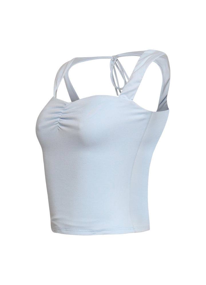 Sleeveless tied back top