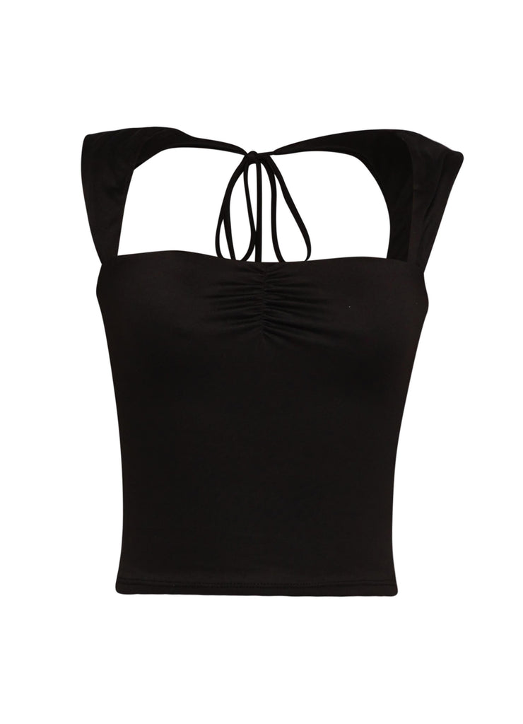 Sleeveless tied back top