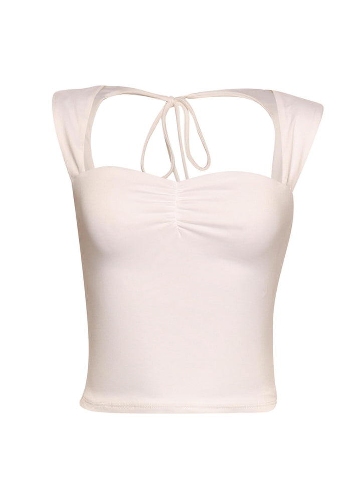 Sleeveless tied back top