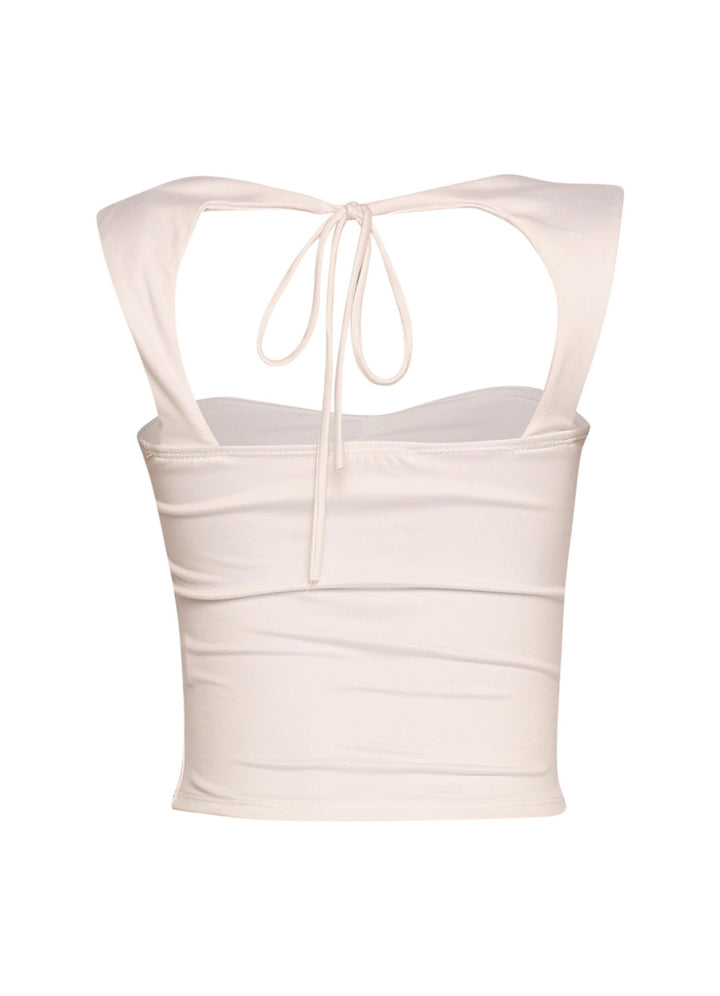 Sleeveless tied back top