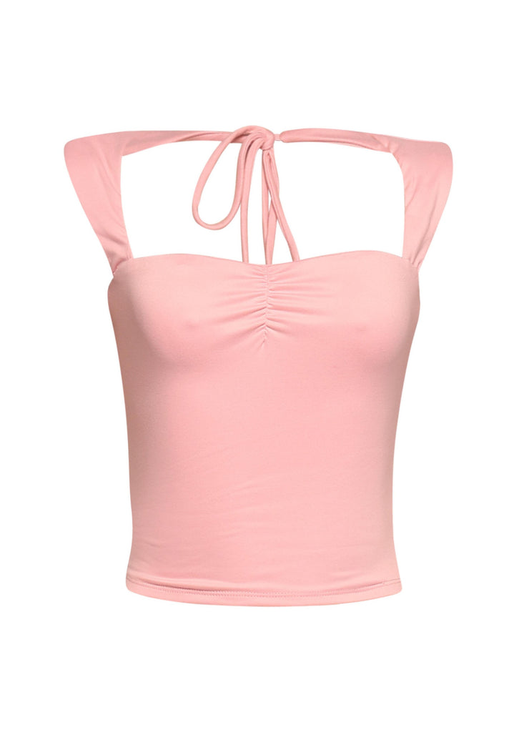 Sleeveless tied back top