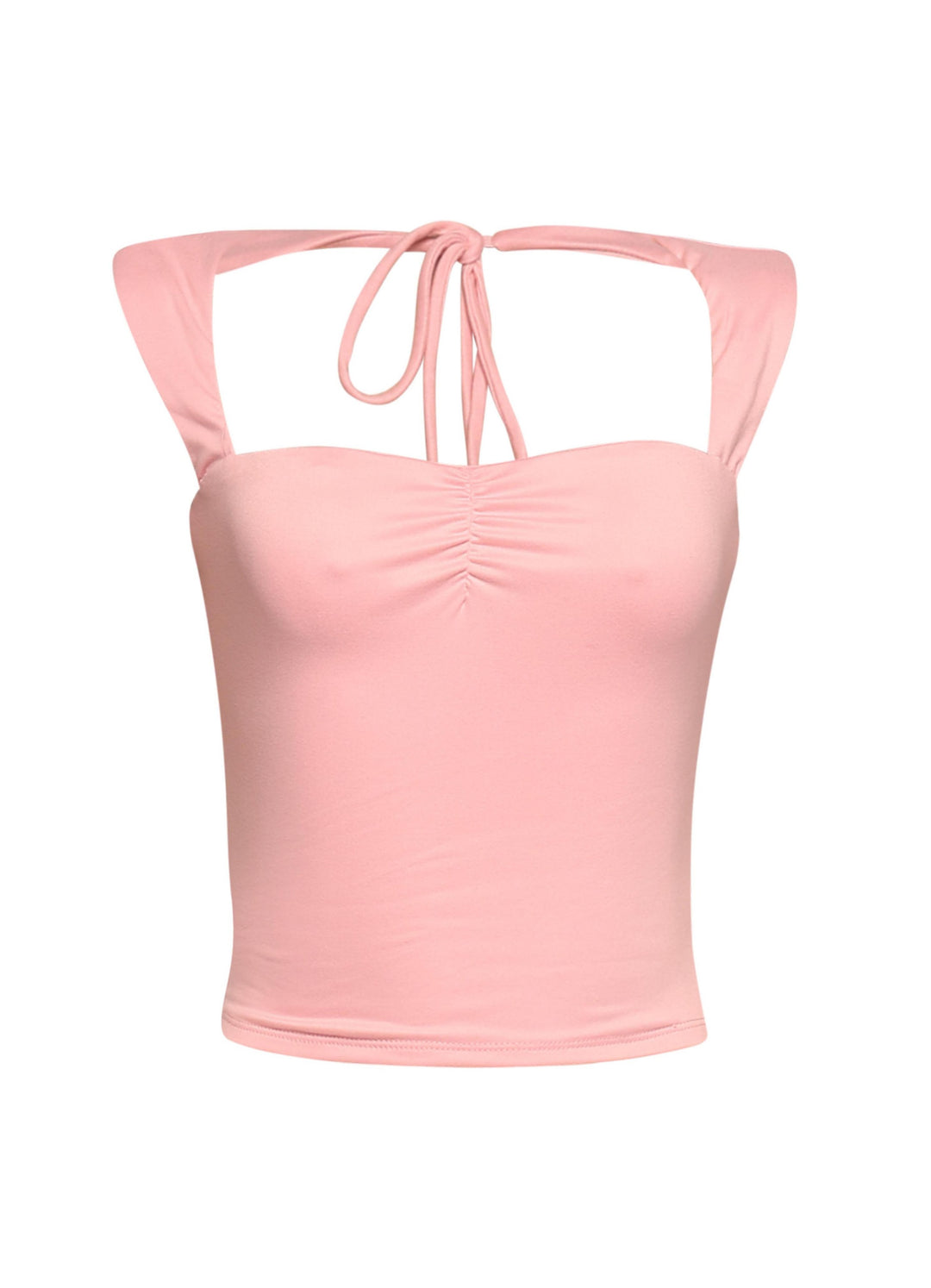 Sleeveless tied back top